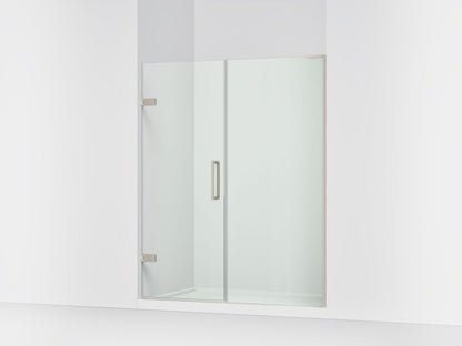 KOHLER K-27616-10L Composed 57-1/4"??ç??58" W x 71-1/2" H frameless pivot shower door with 3/8" Crystal Clear glass and back-to-back vertical door pulls