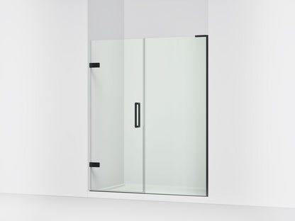 KOHLER K-27616-10L Composed 57-1/4"??ç??58" W x 71-1/2" H frameless pivot shower door with 3/8" Crystal Clear glass and back-to-back vertical door pulls