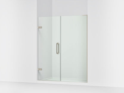KOHLER K-27617-10L Components 57-1/4"??ç??58" W x 71-1/2" H frameless pivot shower door with 3/8" Crystal Clear glass and back-to-back vertical door pulls