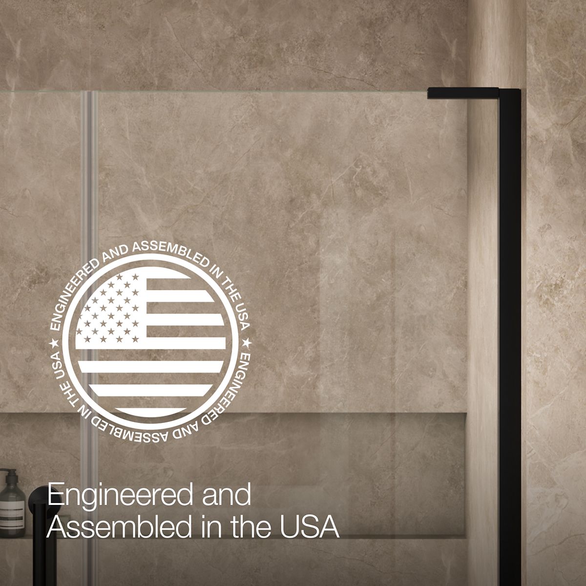 KOHLER K-27617-10L Components 57-1/4"??ç??58" W x 71-1/2" H frameless pivot shower door with 3/8" Crystal Clear glass and back-to-back vertical door pulls
