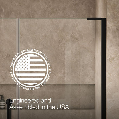 KOHLER K-27617-10L Components 57-1/4"??ç??58" W x 71-1/2" H frameless pivot shower door with 3/8" Crystal Clear glass and back-to-back vertical door pulls