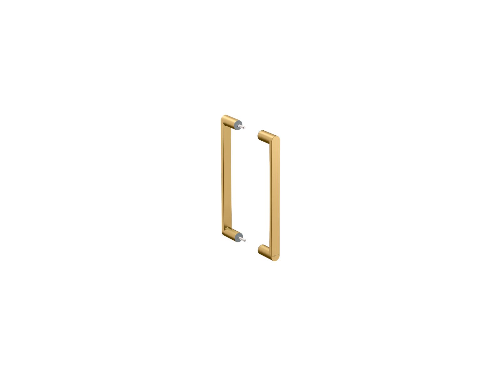 KOHLER K-27678 Composed 11-1/2" Shower Door Handle, Vibrant Brushed Moderne Brass - 3/4 view of product