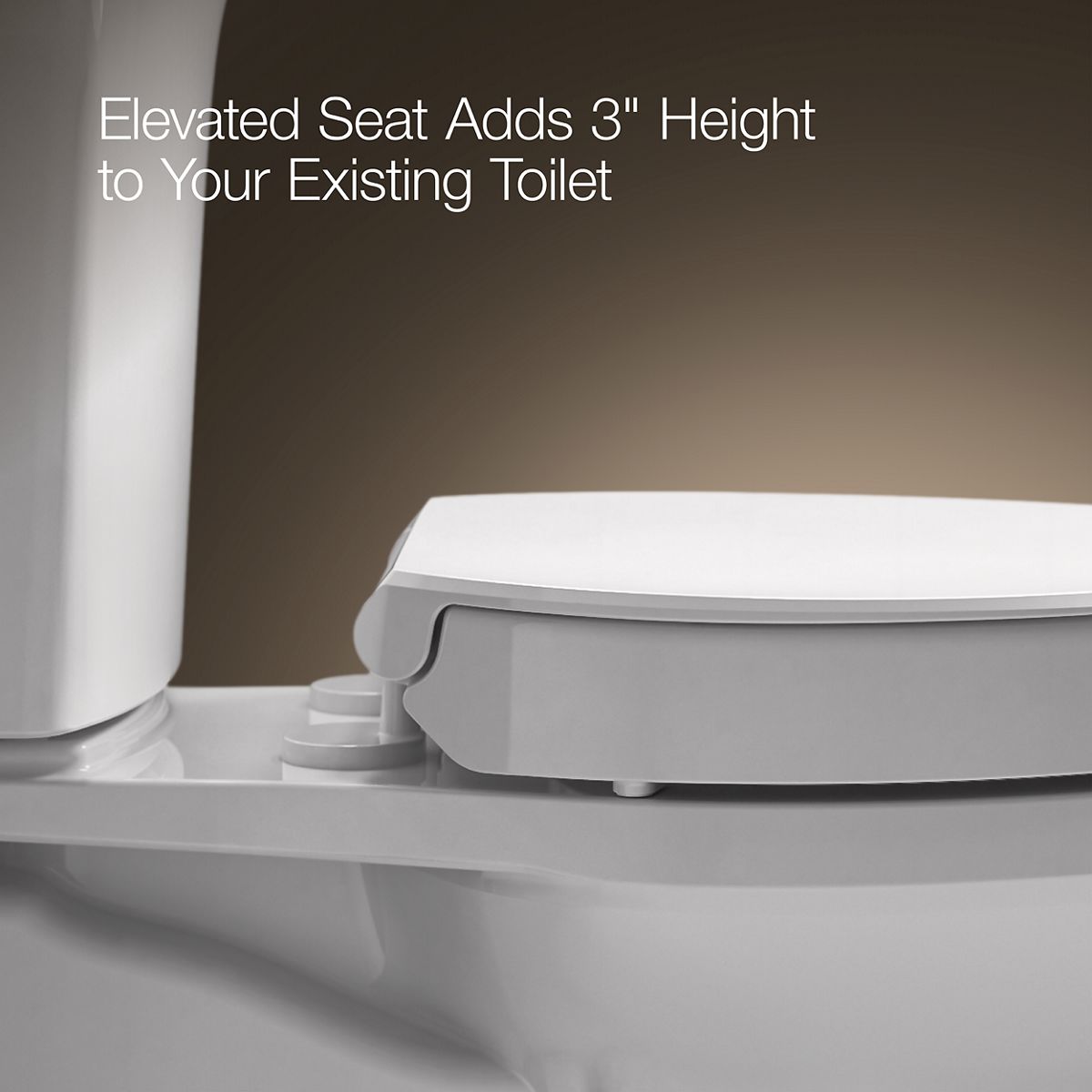 KOHLER K-27930 Border Elevated Quiet-Close™ Elongated Toilet Seat, White - Detail image of a product feature