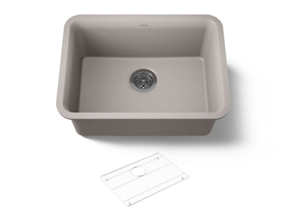 KOHLER K-28001 Cairn 24-1/2" undermount single-bowl kitchen sink