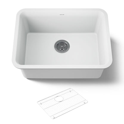 KOHLER K-28001 Cairn 24-1/2" undermount single-bowl kitchen sink