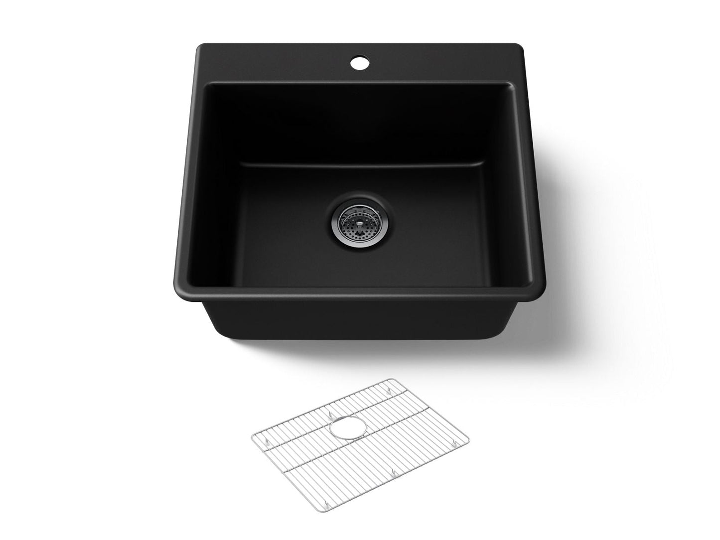 KOHLER K-28003-1 Kennon 25" top-/undermount single-bowl kitchen sink