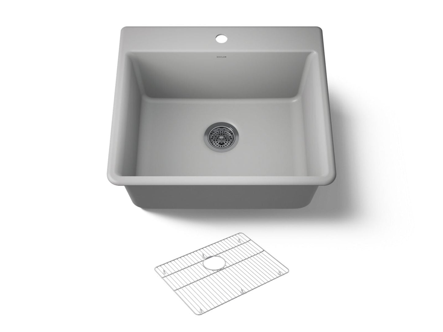 KOHLER K-28003-1 Kennon 25" top-/undermount single-bowl kitchen sink