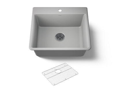 KOHLER K-28003-1 Kennon 25" top-/undermount single-bowl kitchen sink