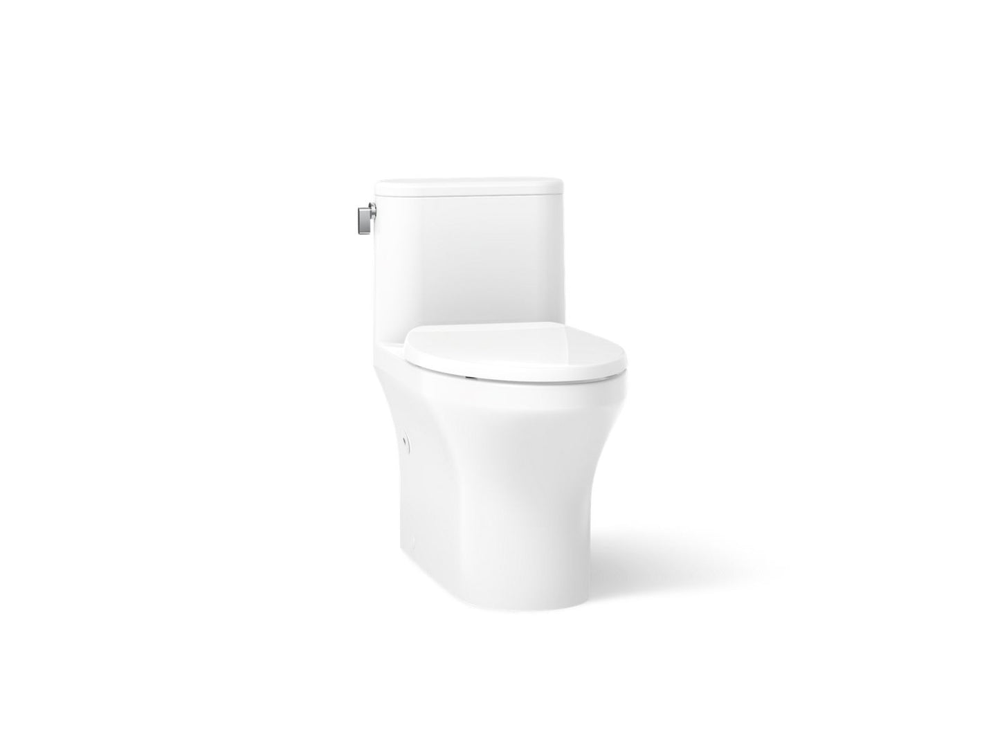 KOHLER Spacity™ One-piece compact elongated toilet with skirted trapway, 1.28 gpf
