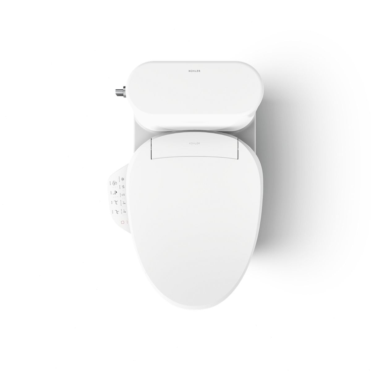 KOHLER Spacity™ Hidden cord one-piece compact elongated toilet with skirted trapway, 1.28 gpf