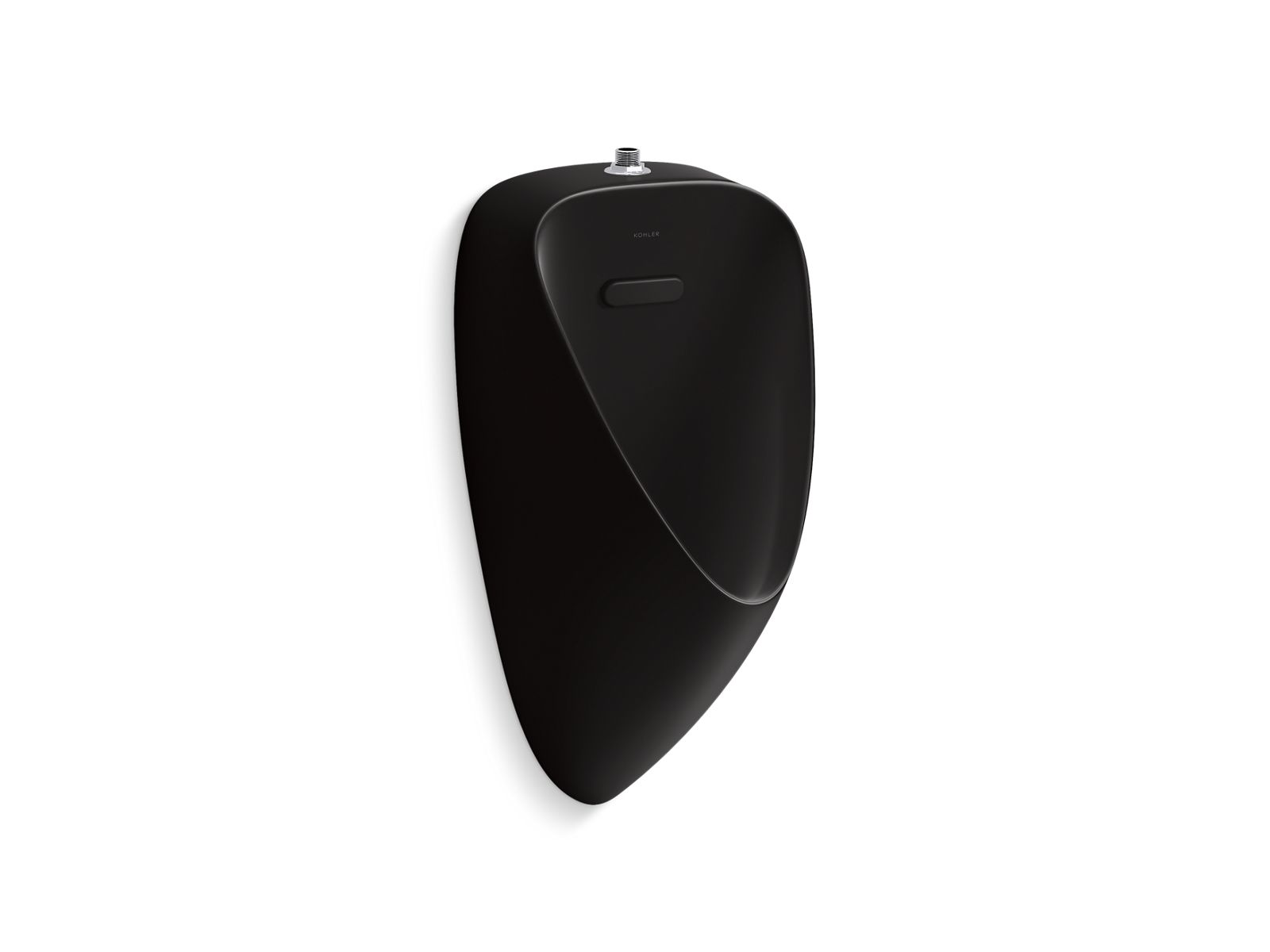 KOHLER K-28079-ET Tend Washout Half-stall 0.125 GPF Urinal, Top Spud, Black Black - 3/4 view of product