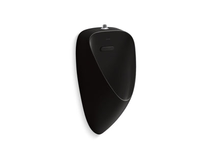 KOHLER K-28079-ET Tend Washout Half-stall 0.125 GPF Urinal, Top Spud, Black Black - 3/4 view of product
