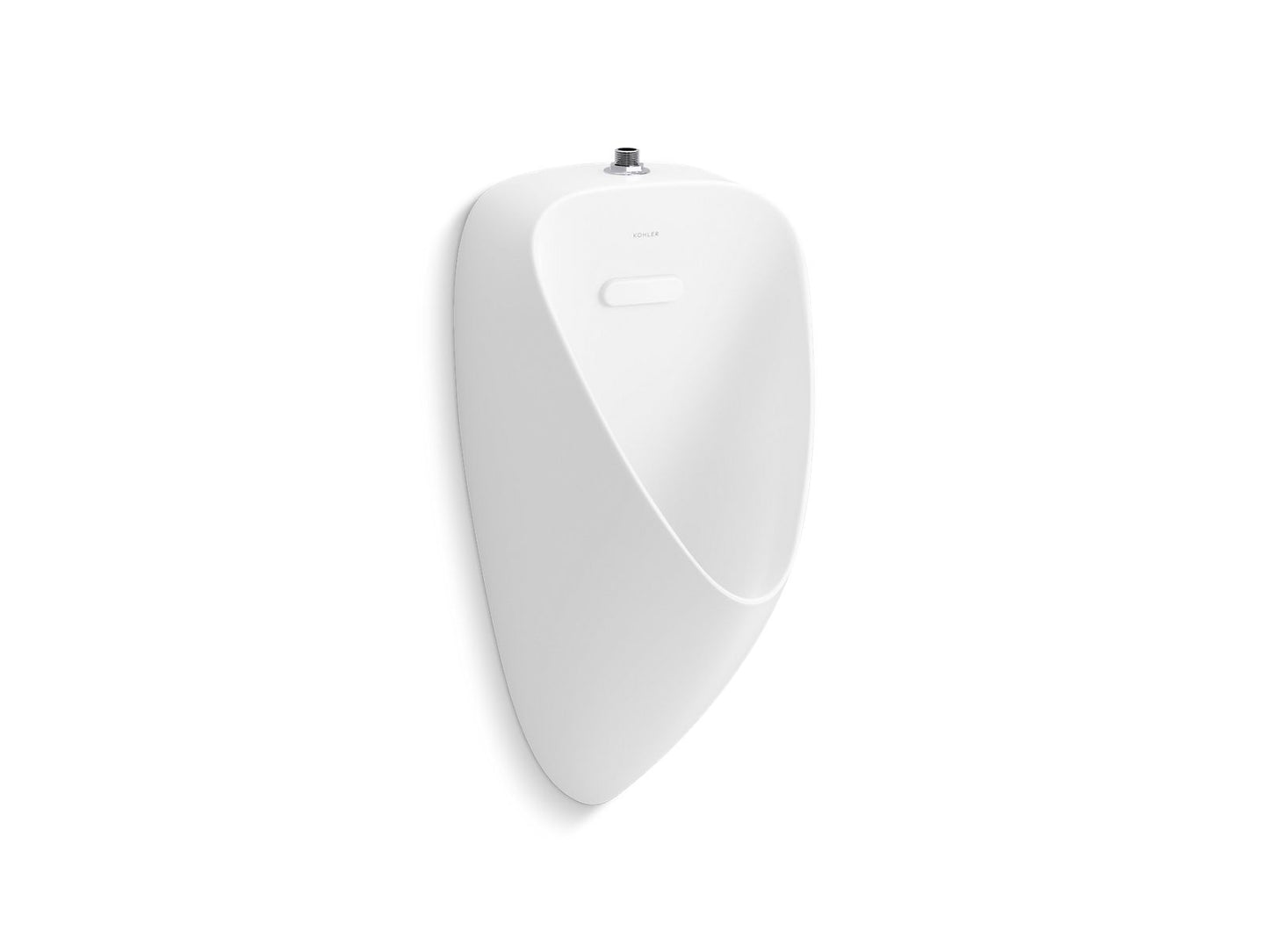 KOHLER K-28079-ET Tend Washout Half-stall 0.125 GPF Urinal, Top Spud, White - 3/4 view of product