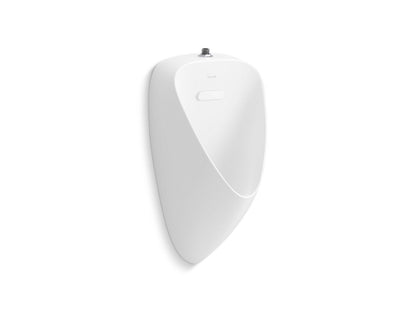 KOHLER K-28079-ET Tend Washout Half-stall 0.125 GPF Urinal, Top Spud, White - 3/4 view of product