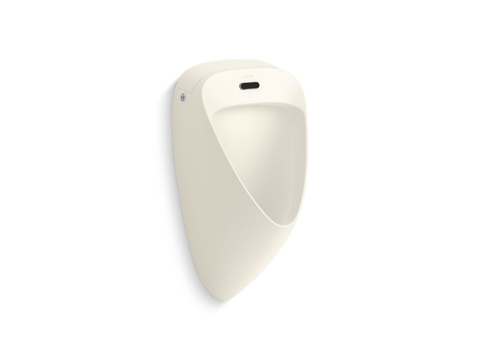 KOHLER K-28083-5DC Tend Washout Half-stall 0.5 GPF Touchless Urinal, Rear Spud, Biscuit - 3/4 view of product