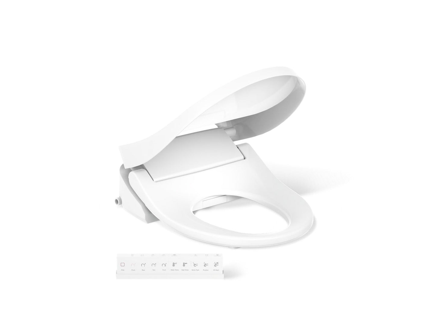 KOHLER K-28118 PureWash E815 Round-front bidet toilet seat with remote control