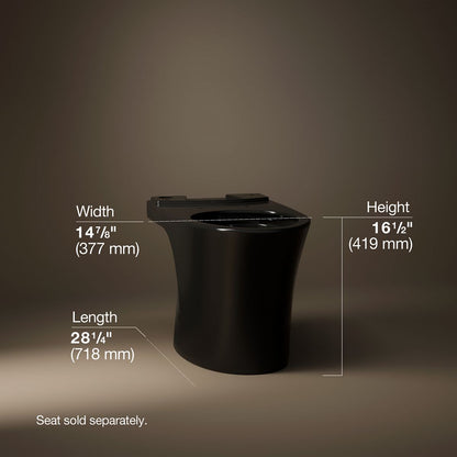 KOHLER K-28121 Veil Elongated toilet bowl with skirted trapway