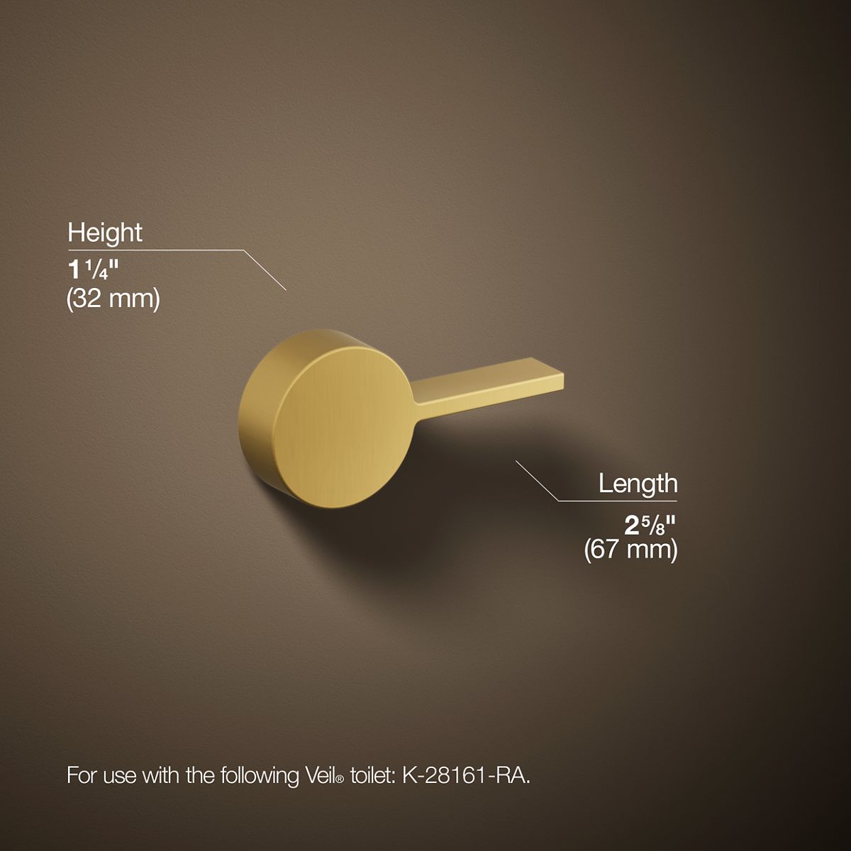 KOHLER K-28122-R Veil Right-hand trip lever
