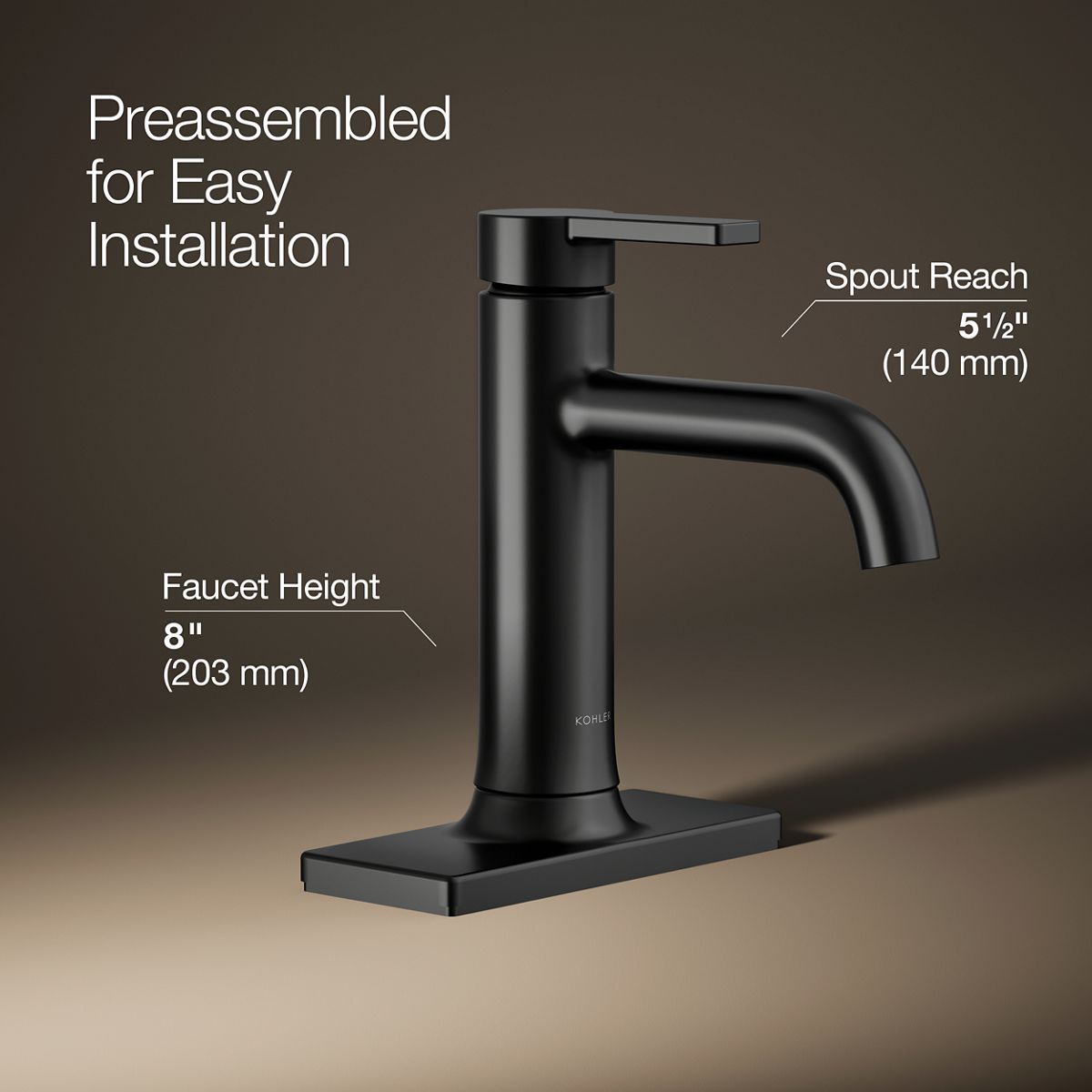 KOHLER K-28126-4 Venza Single-handle bathroom sink faucet, 1.2 gpm