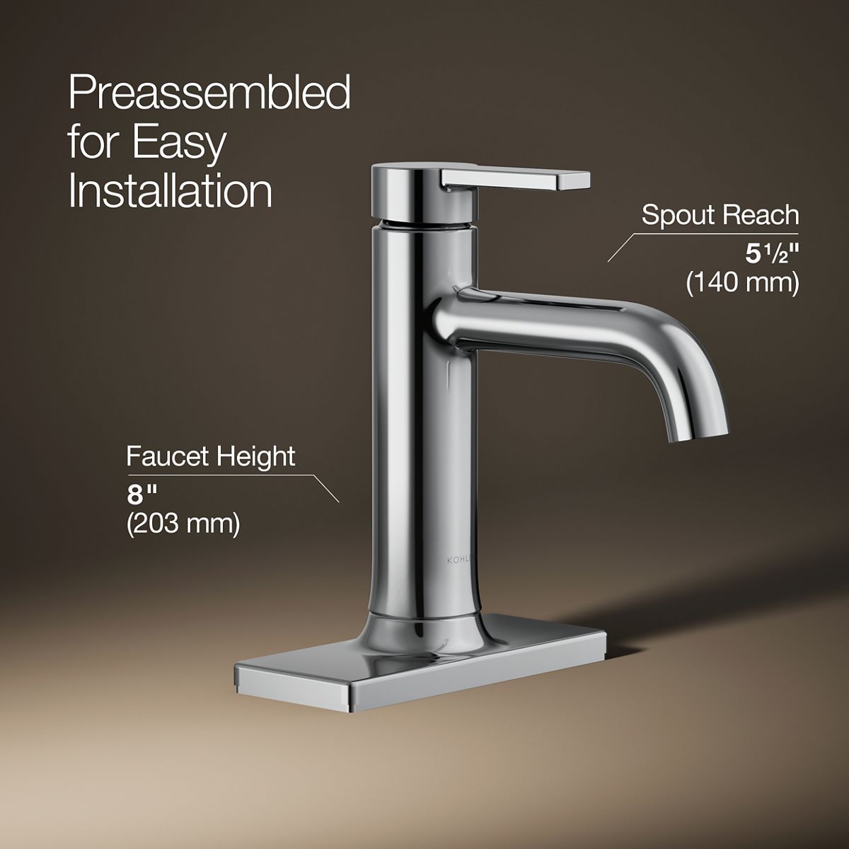 KOHLER K-28126-4K Venza Single-handle bathroom sink faucet, 1.0 gpm