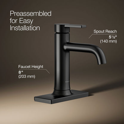 KOHLER K-28126-4N Venza Single-handle bathroom sink faucet, 0.5 gpm