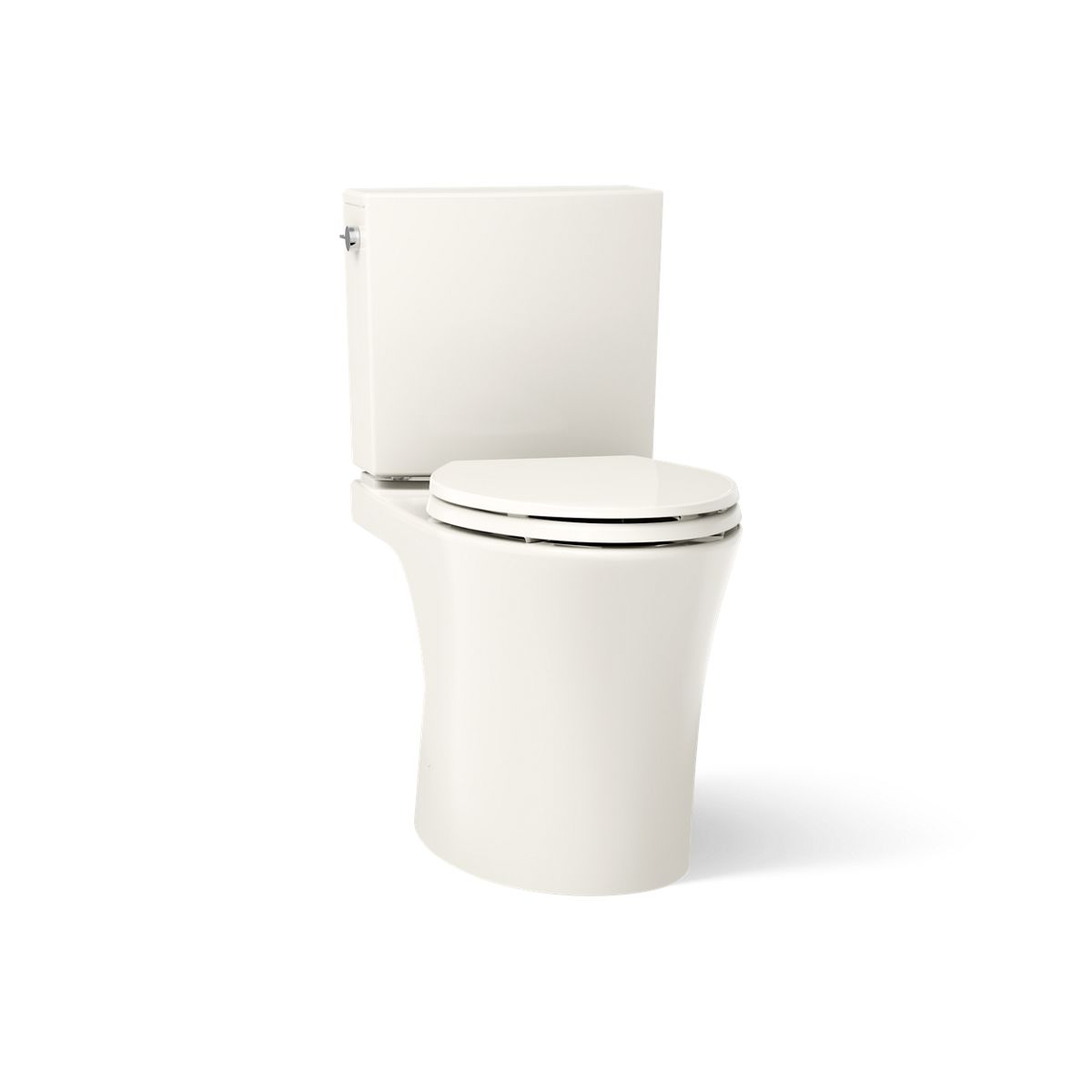KOHLER K-28161 Veil Two-piece Elongated Toilet with Skirted Trapway, 1.28 GPF, Biscuit - 3/4 view of product