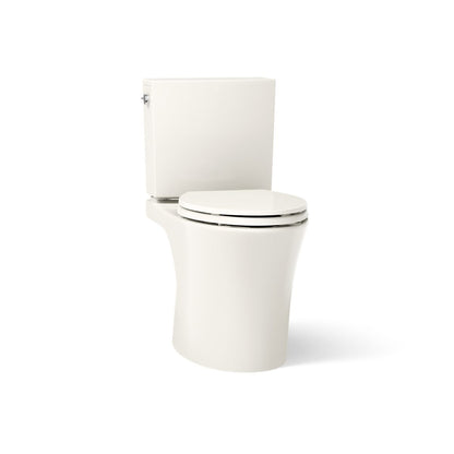 KOHLER K-28161 Veil Two-piece Elongated Toilet with Skirted Trapway, 1.28 GPF, Biscuit - 3/4 view of product