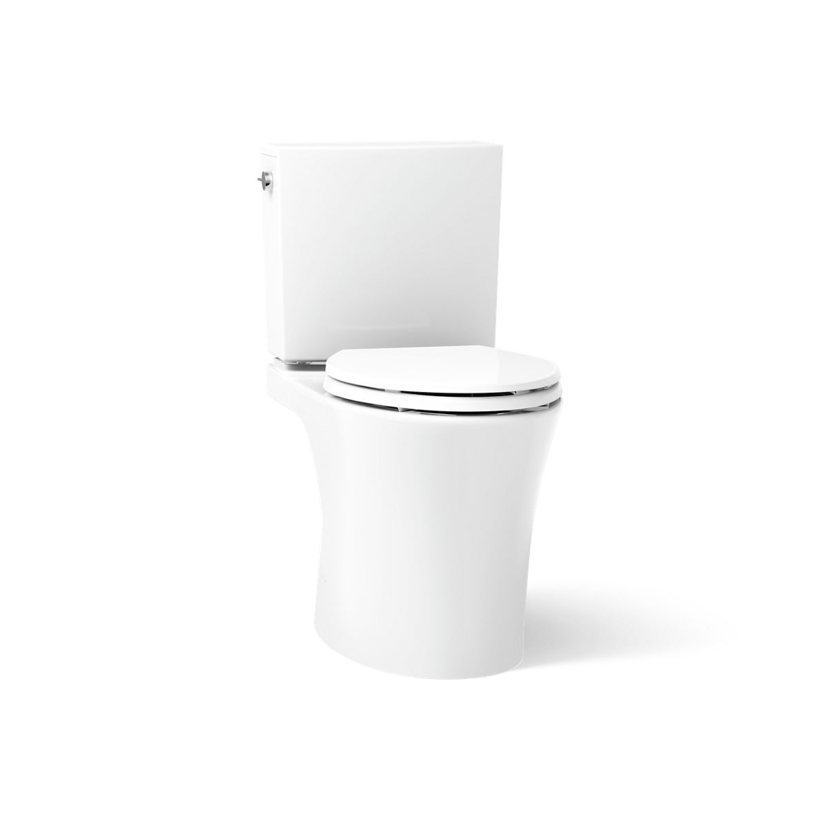 KOHLER K-28161 Veil Two-piece Elongated Toilet with Skirted Trapway, 1.28 GPF, White - 3/4 view of product
