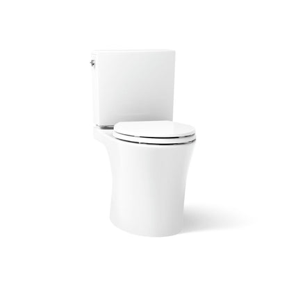 KOHLER K-28161 Veil Two-piece Elongated Toilet with Skirted Trapway, 1.28 GPF, White - 3/4 view of product