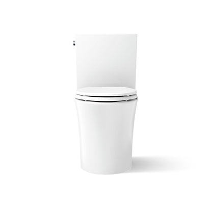 KOHLER K-28161 Veil Two-piece Elongated Toilet with Skirted Trapway, 1.28 GPF, White - front view of product