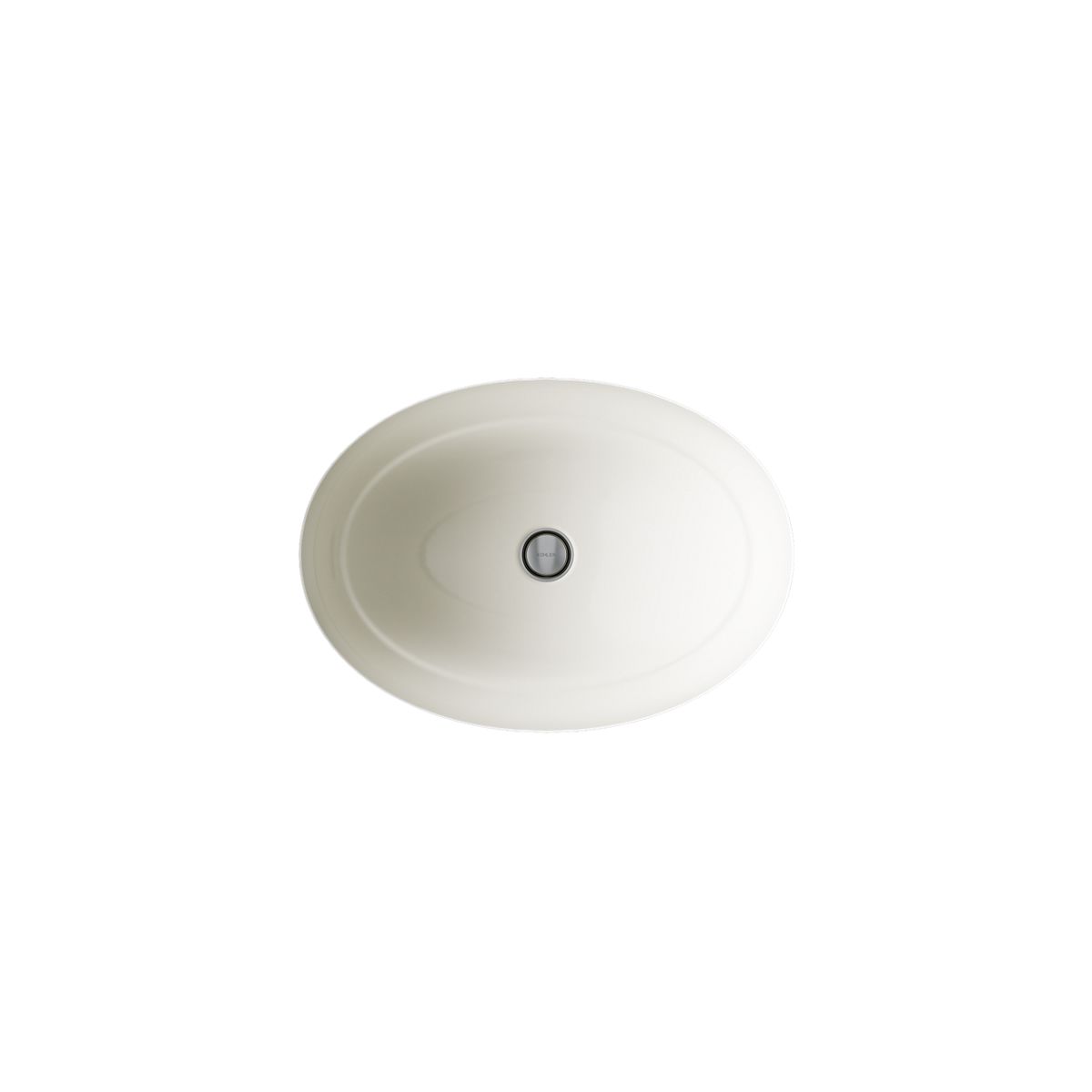 KOHLER K-2824 Serif 20-3/4" oval undermount bathroom sink, no overflow