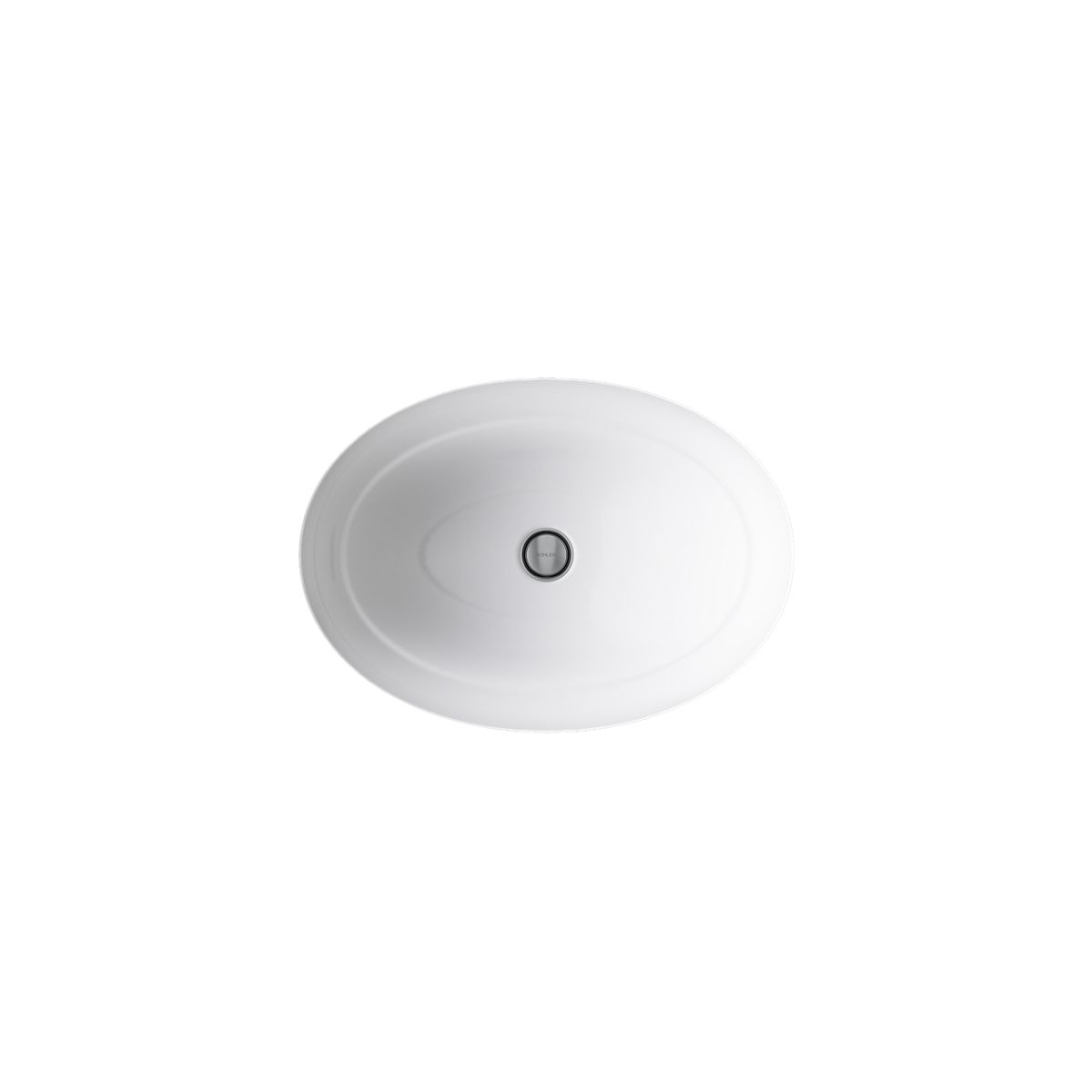 KOHLER K-2824 Serif 20-3/4" oval undermount bathroom sink, no overflow