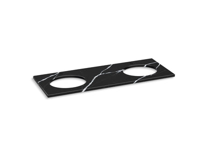 KOHLER K-28256 Silestone quartz 61" vanity top with double oval cutouts