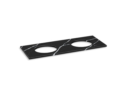 KOHLER K-28259 Silestone quartz 61" vanity top with double oval cutouts
