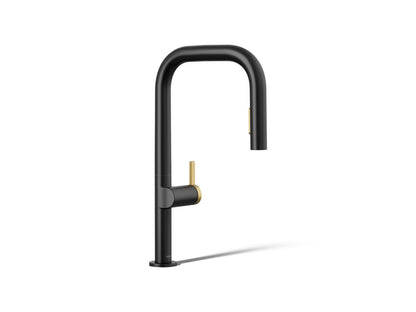 KOHLER K-28269 Components Pull-down kitchen sink faucet with two-function sprayhead