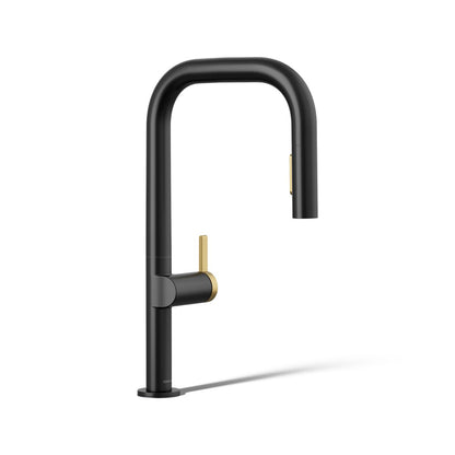 KOHLER K-28269 Components Pull-down kitchen sink faucet with two-function sprayhead