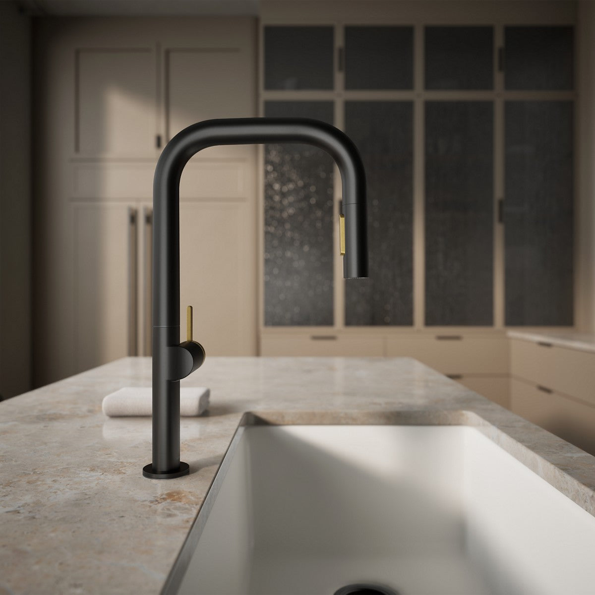 KOHLER K-28269 Components Pull-down kitchen sink faucet with two-function sprayhead