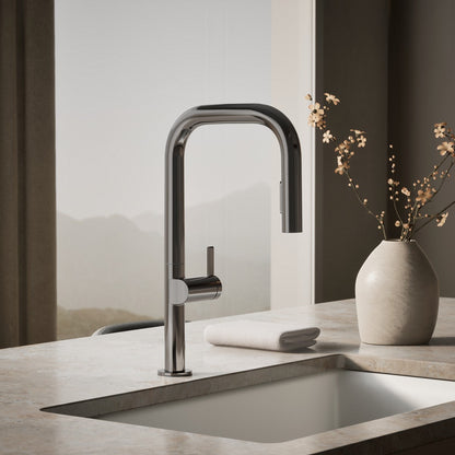 KOHLER K-28269 Components Pull-down kitchen sink faucet with two-function sprayhead