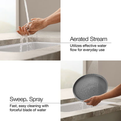 KOHLER K-28270 Components Touchless pull-down kitchen sink faucet with two-function sprayhead