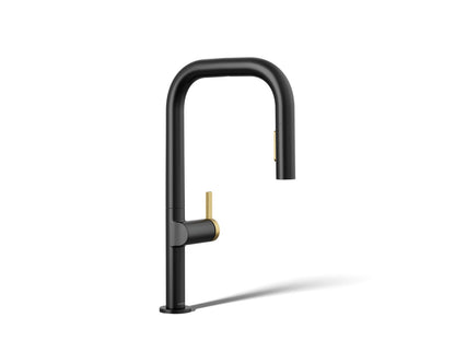 KOHLER Components Touchless pull-down kitchen sink faucet with two-function sprayhead