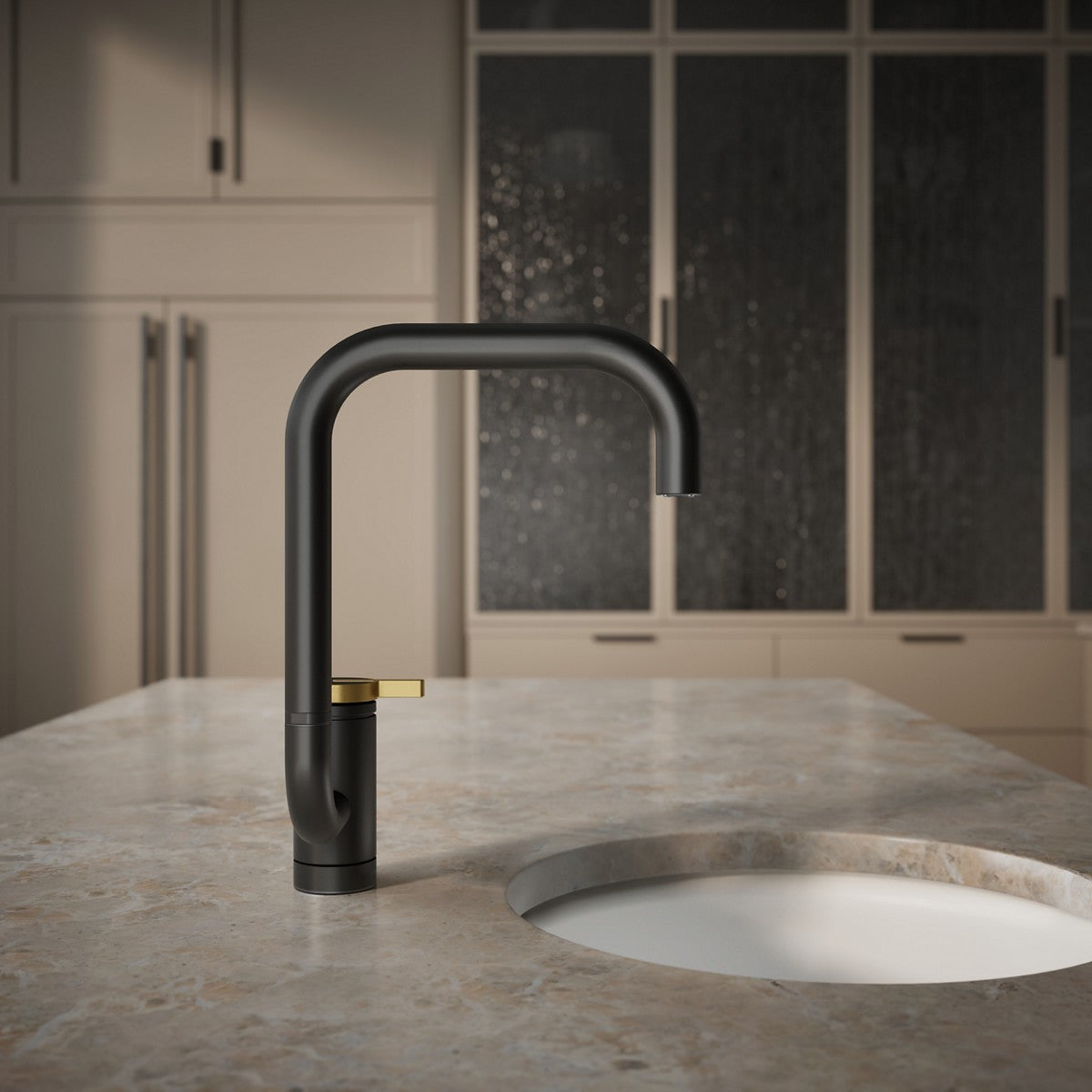 KOHLER K-28290 Components Single-handle bar sink faucet with two-function extended-reach spout