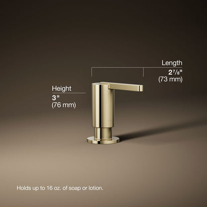 3/4 view of product with dimensions