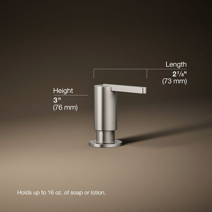 3/4 view of product with dimensions