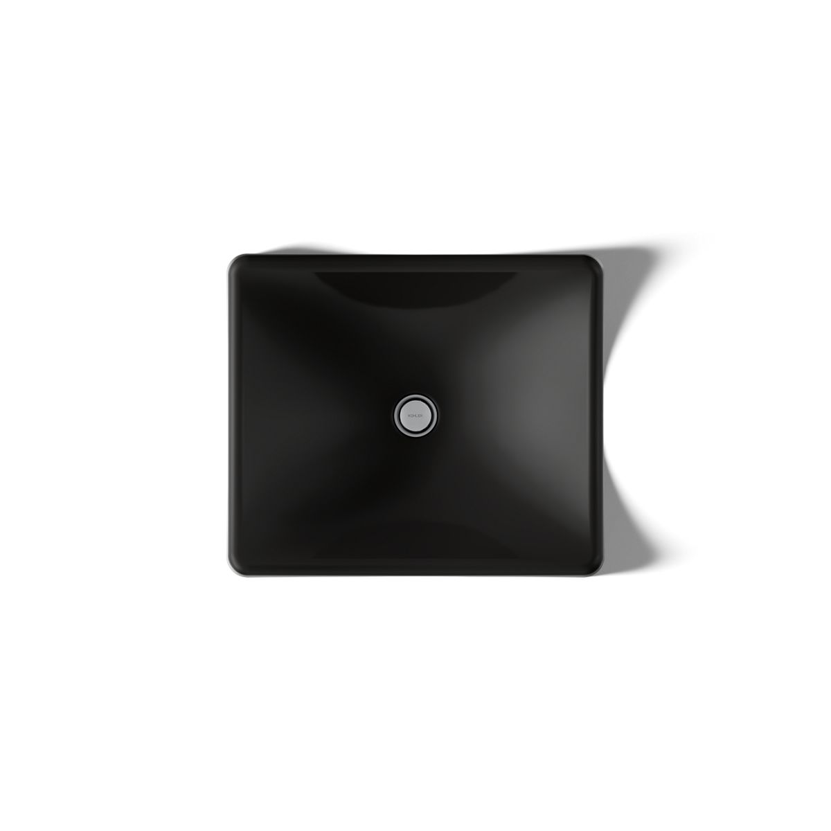 KOHLER K-2833 DemiLav 18-1/4" rectangular vessel bathroom sink, no overflow