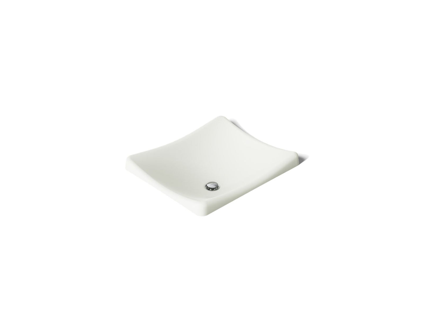 KOHLER K-2833 DemiLav 18-1/4" rectangular vessel bathroom sink, no overflow
