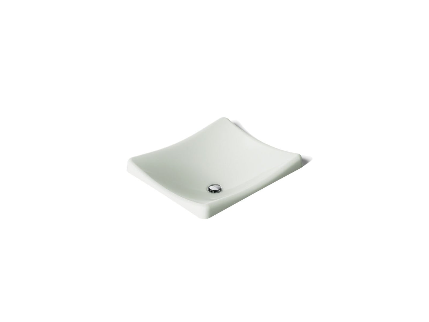 KOHLER K-2833 DemiLav 18-1/4" rectangular vessel bathroom sink, no overflow