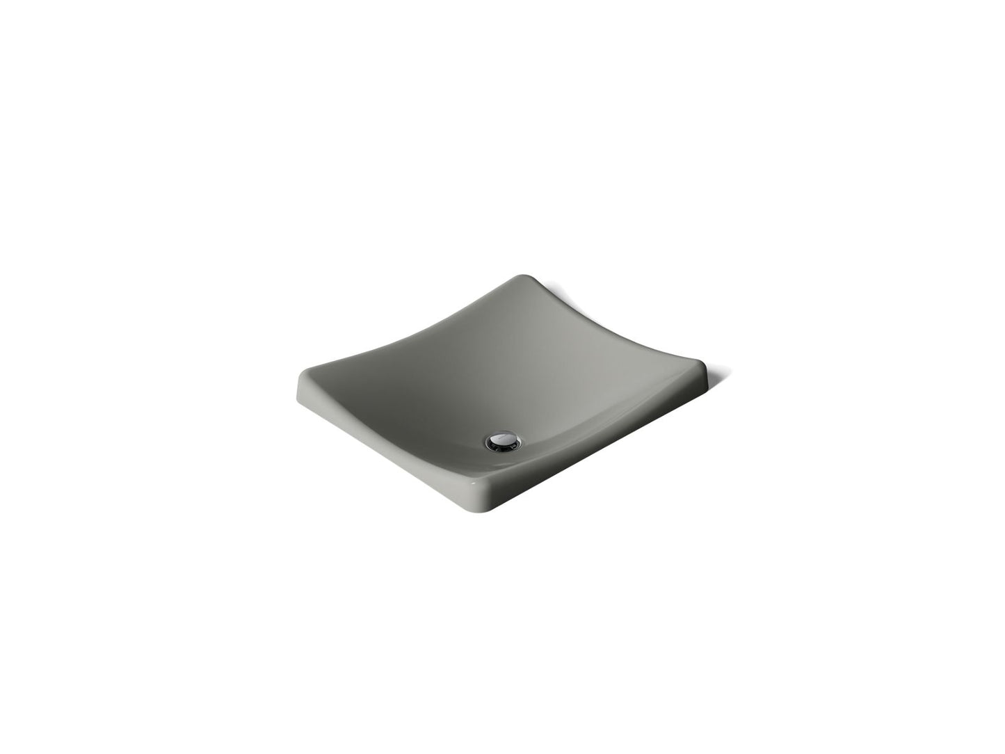KOHLER K-2833 DemiLav 18-1/4" rectangular vessel bathroom sink, no overflow