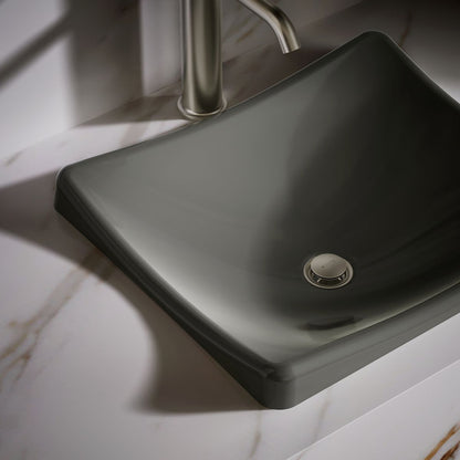 KOHLER K-2833 DemiLav 18-1/4" rectangular vessel bathroom sink, no overflow