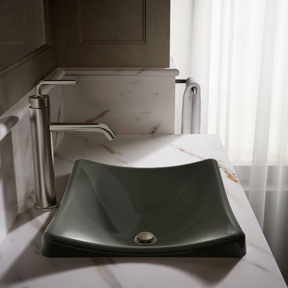 KOHLER K-2833 DemiLav 18-1/4" rectangular vessel bathroom sink, no overflow