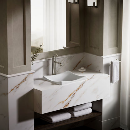 KOHLER K-2833 DemiLav 18-1/4" rectangular vessel bathroom sink, no overflow